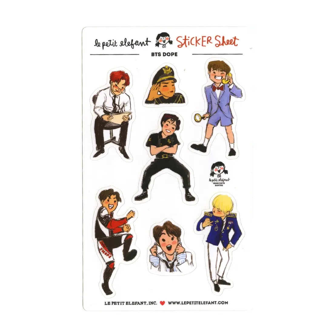 Bts Dope Sticker Sheet