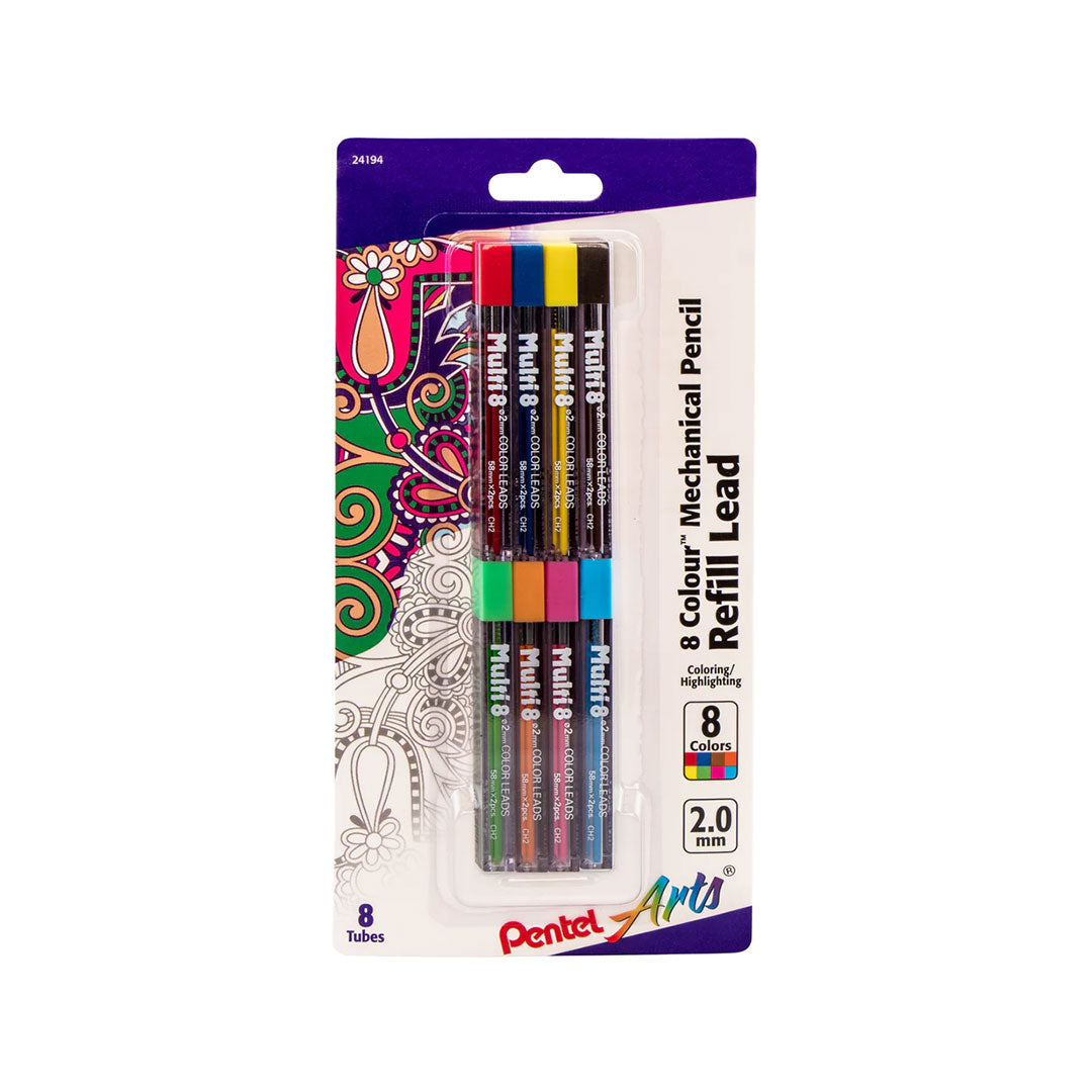 8-Colour Pencil Refill, Assorted 8 Pack