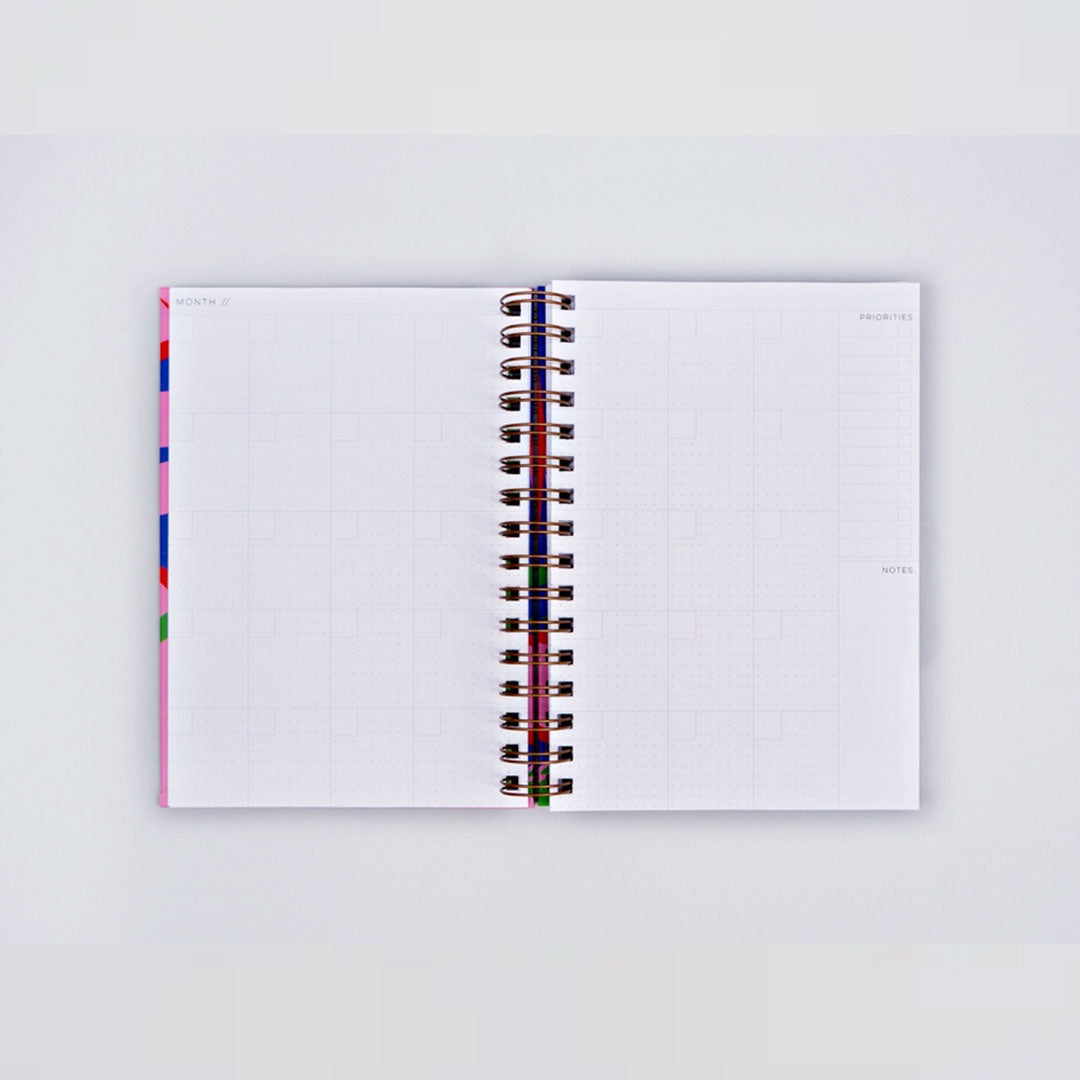 Capri Hard Cover Undated Weekly Planner- The Completist