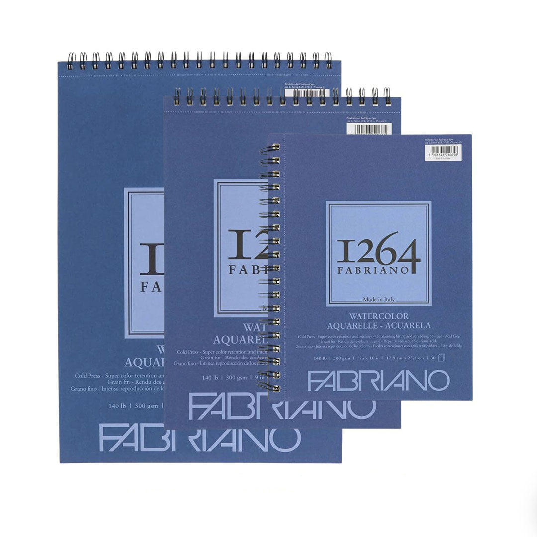 Fabriano 1264 - Watercolor Spiral Bound - Cold Press 140lb