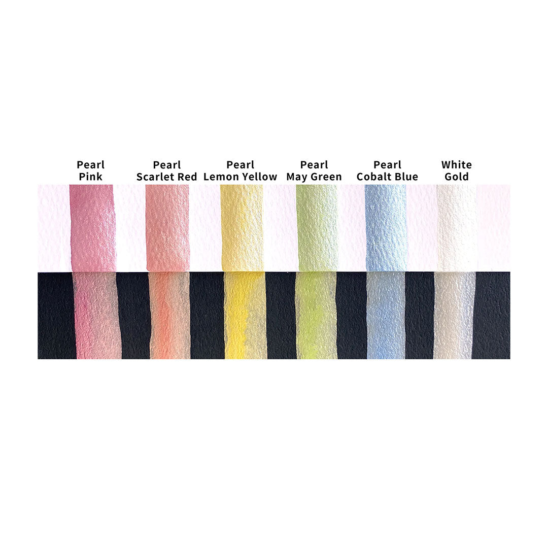 Kuretake Gansai Tambi Metallic Watercolor Set - 6 Pearl Colors