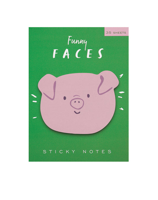 Pig Funny Faces Sticky Note - Girl of All Work