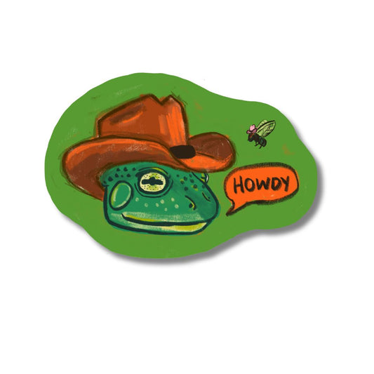 Howdy Frog -Sticker by Coachella Valerie