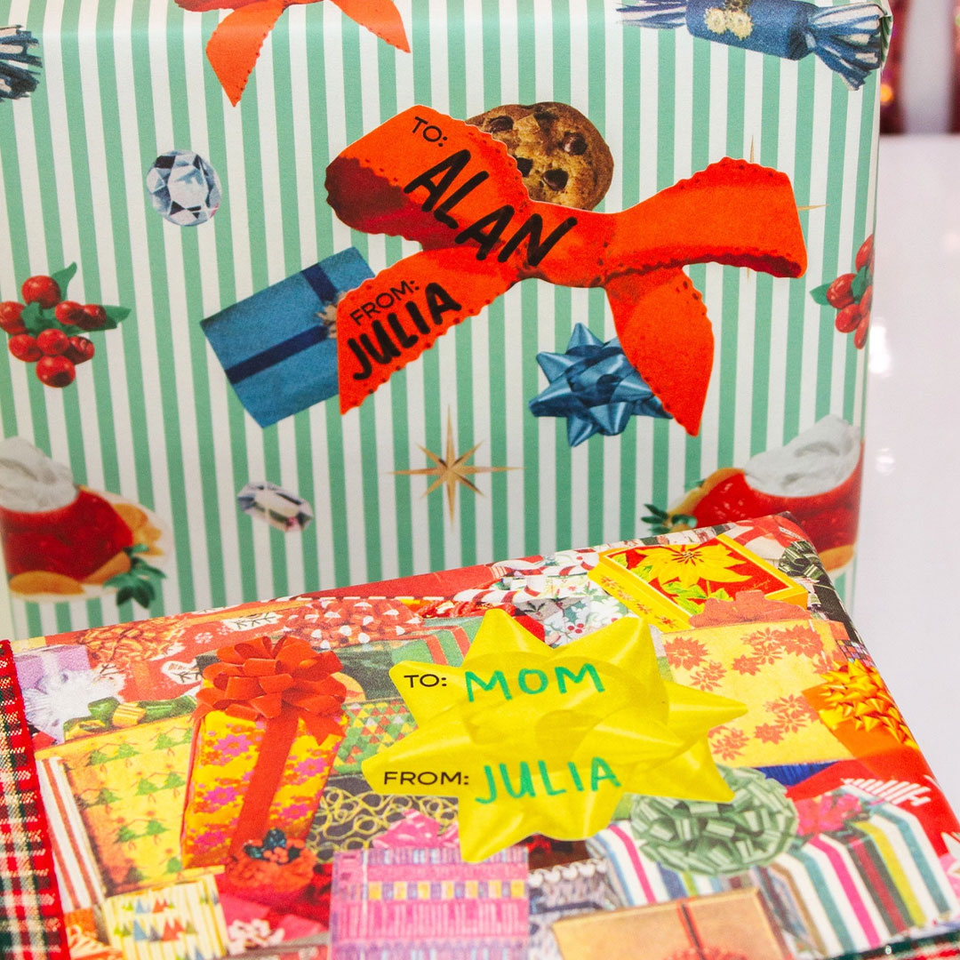 Christmas Vintage Gift Tag Stickers