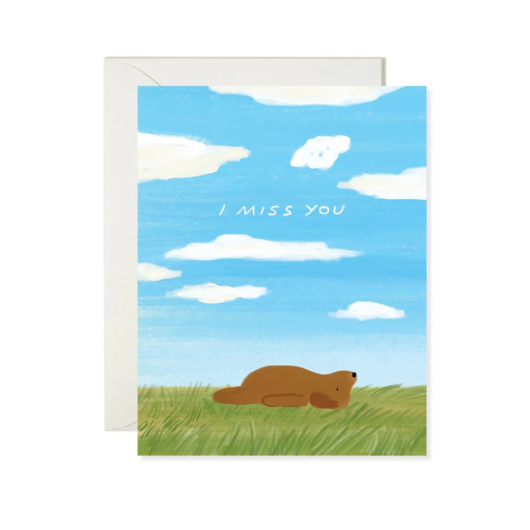 Miss You Dog - Greeting Card - Karen Schipper