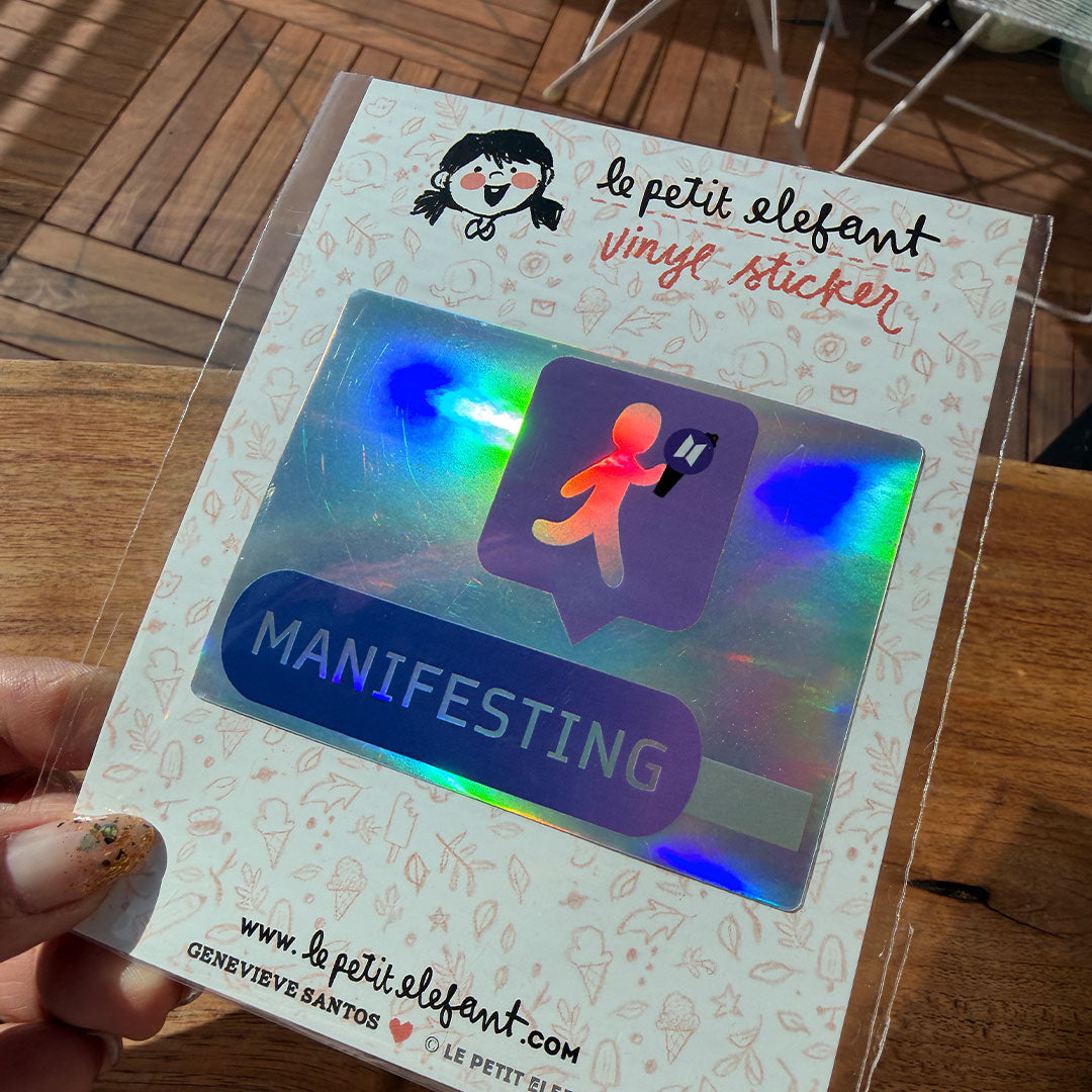 Manifesting BTS Tickets Holographic Sticker