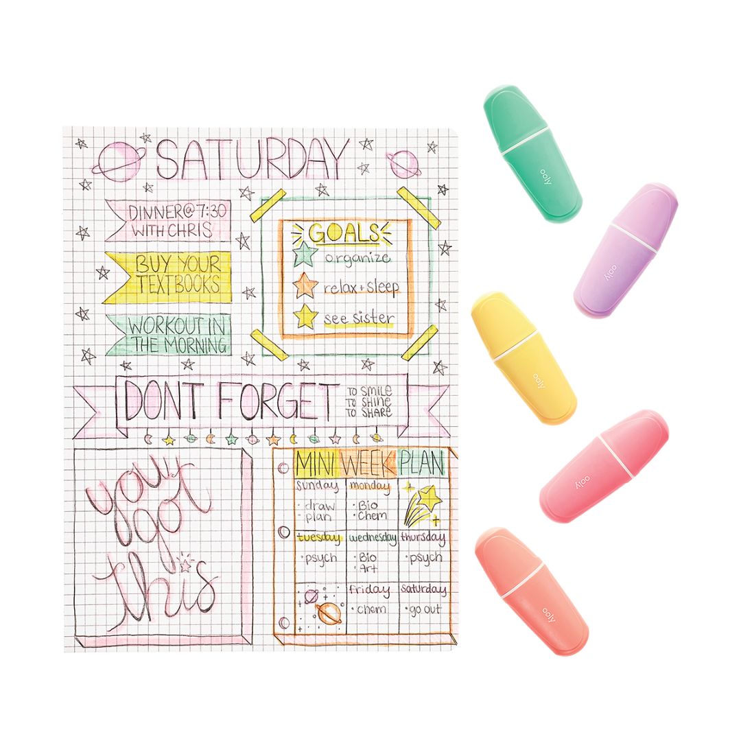 Le Bonbon Pâtisserie Pastel Highlighters - Set of 5
