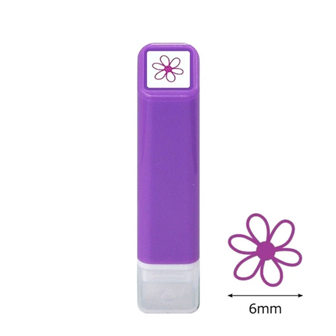 Purple Flower Mini Self Inking Stamp