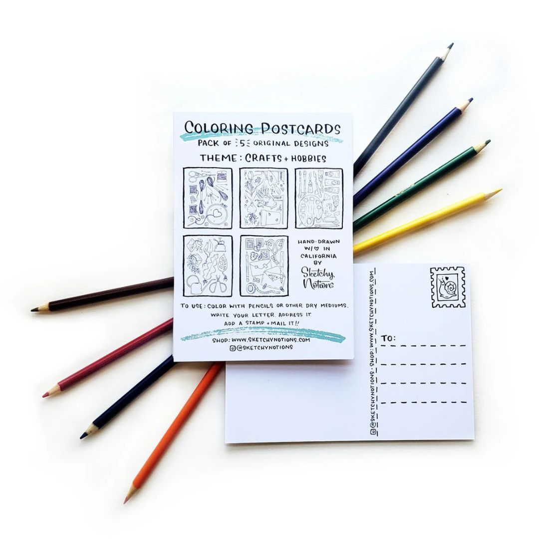 Coloring Postcard Crafts & Hobbies Collection