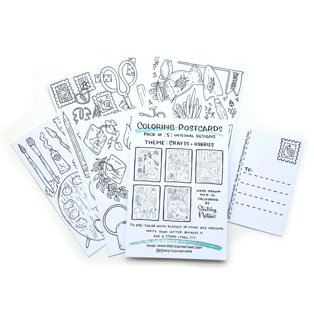 Coloring Postcard Crafts & Hobbies Collection