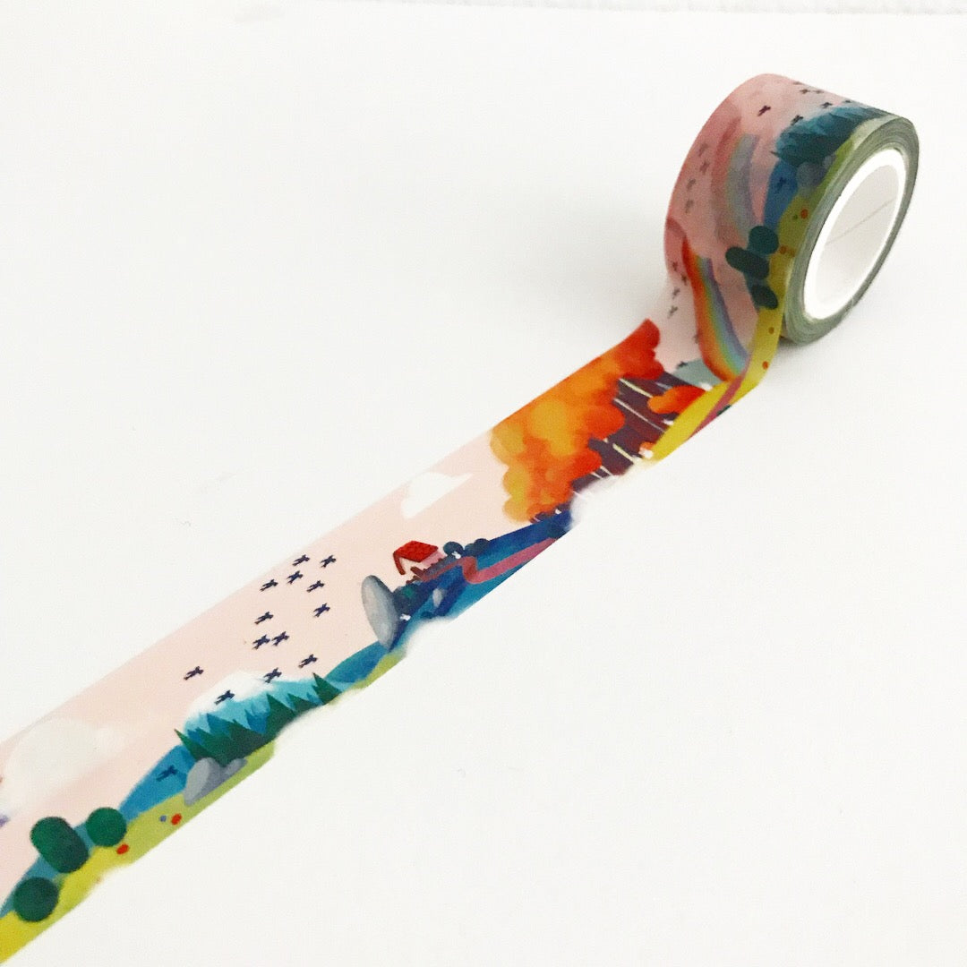 Fairytale Rainbow Landscape - Washi Tape - The Little Red House
