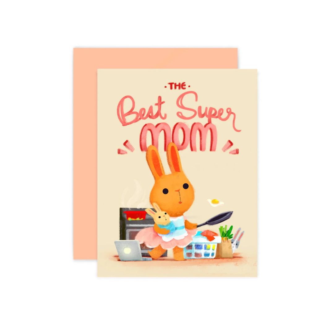 The Best Super Mom - Card - The Little Red House