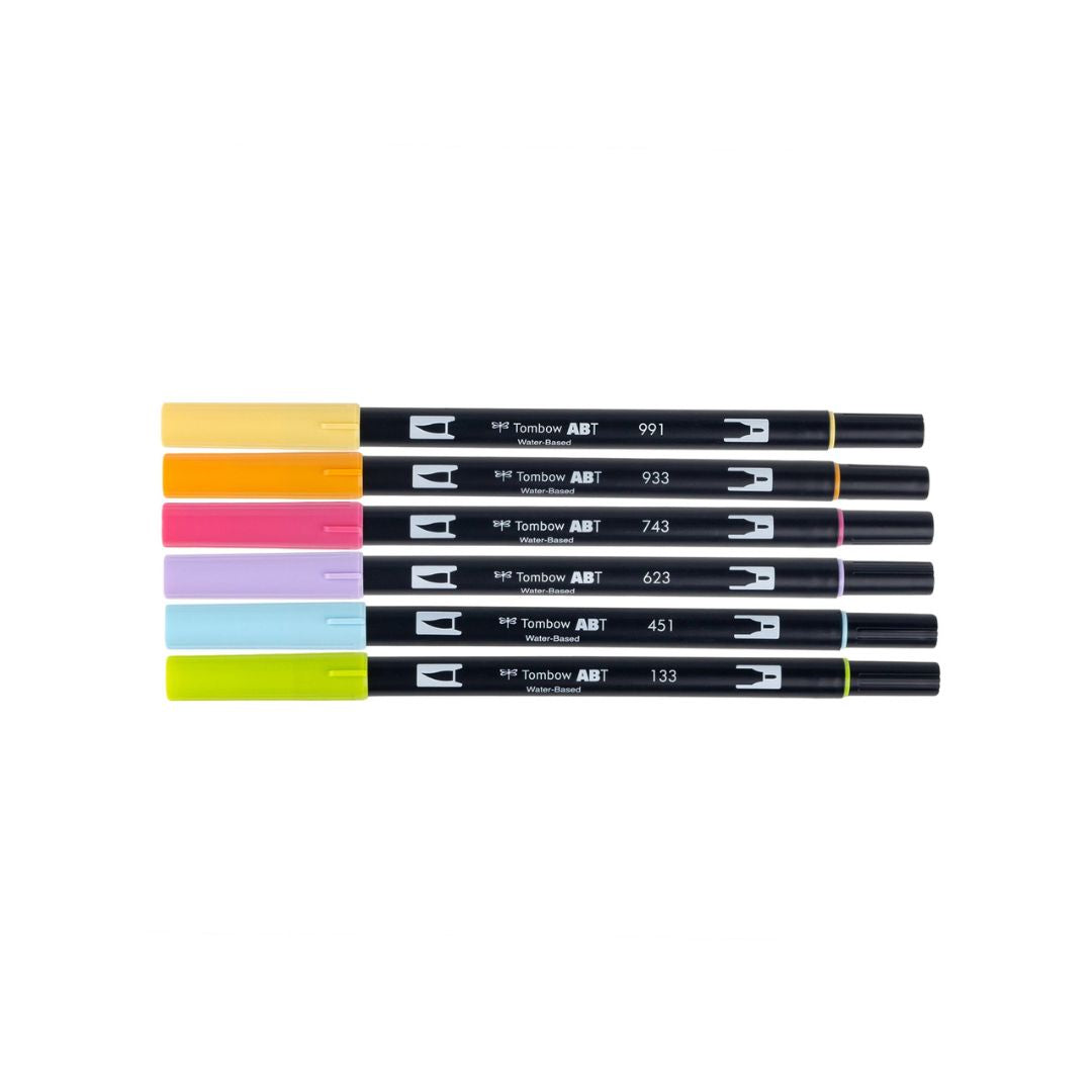 Yay Sorbet 6-Pack Dual Brush Pen