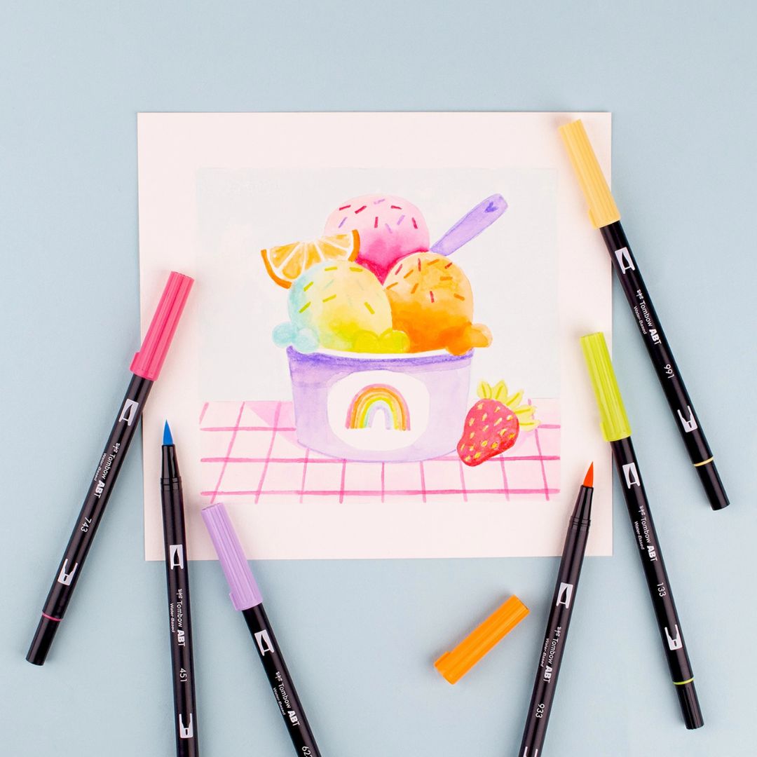 Yay Sorbet 6-Pack Dual Brush Pen