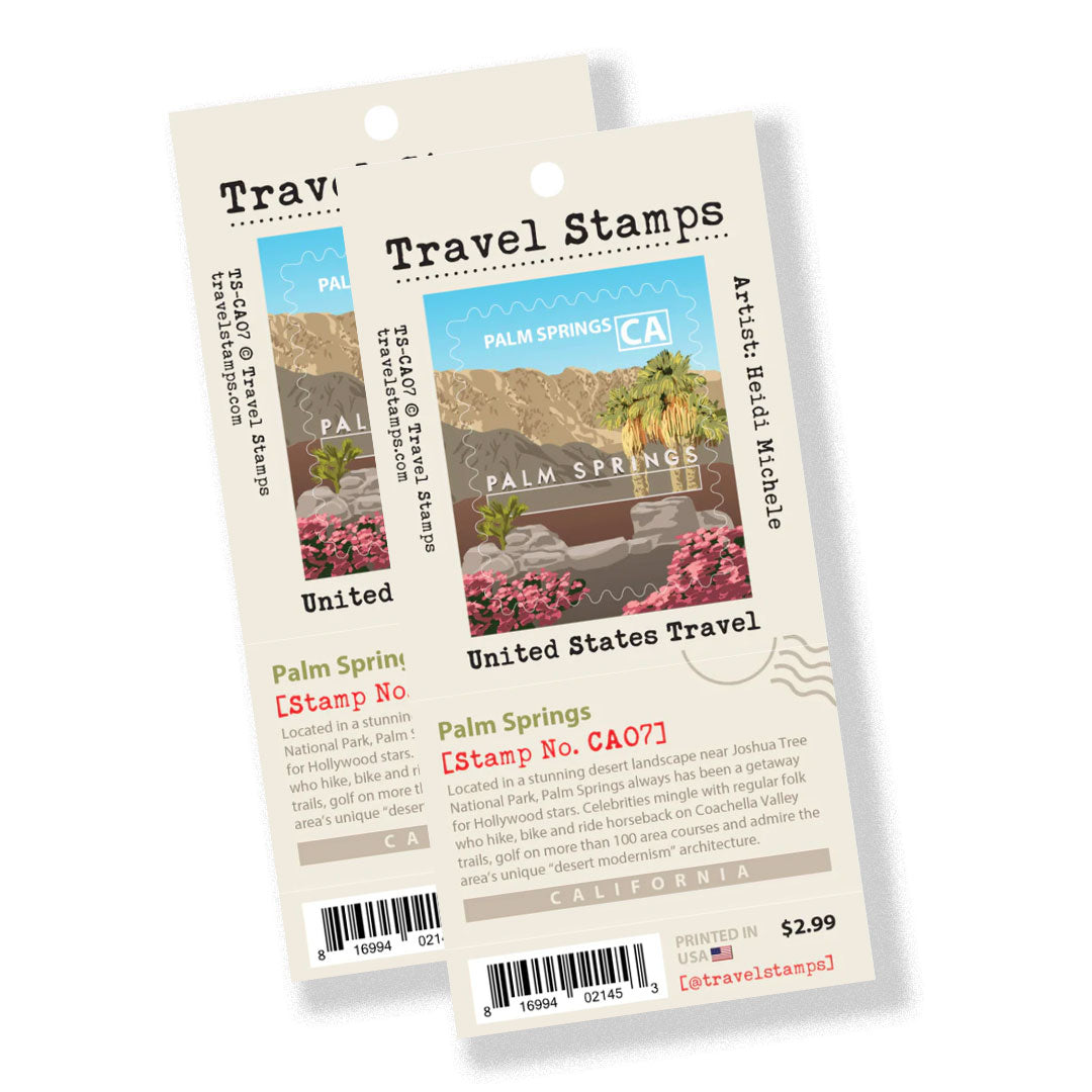 Palm Springs, CA - Sticker - Travel Stamp CA07