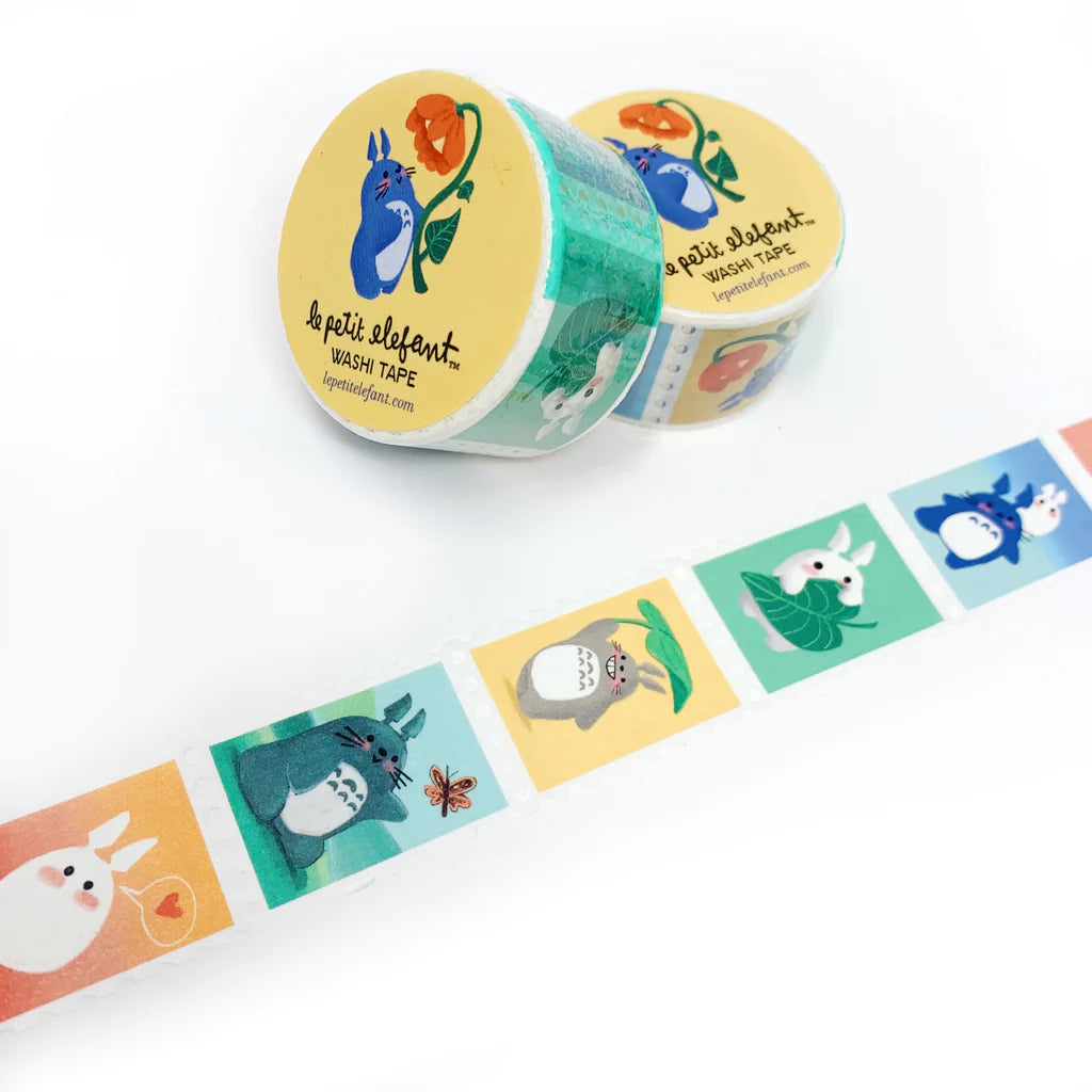 Plants and Totoro Postage Stamp Washi Tape