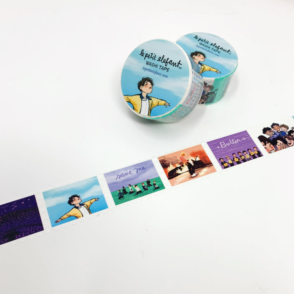 BTS Music Video v2 - Postage Stamp Washi - Le Petit Elefant
