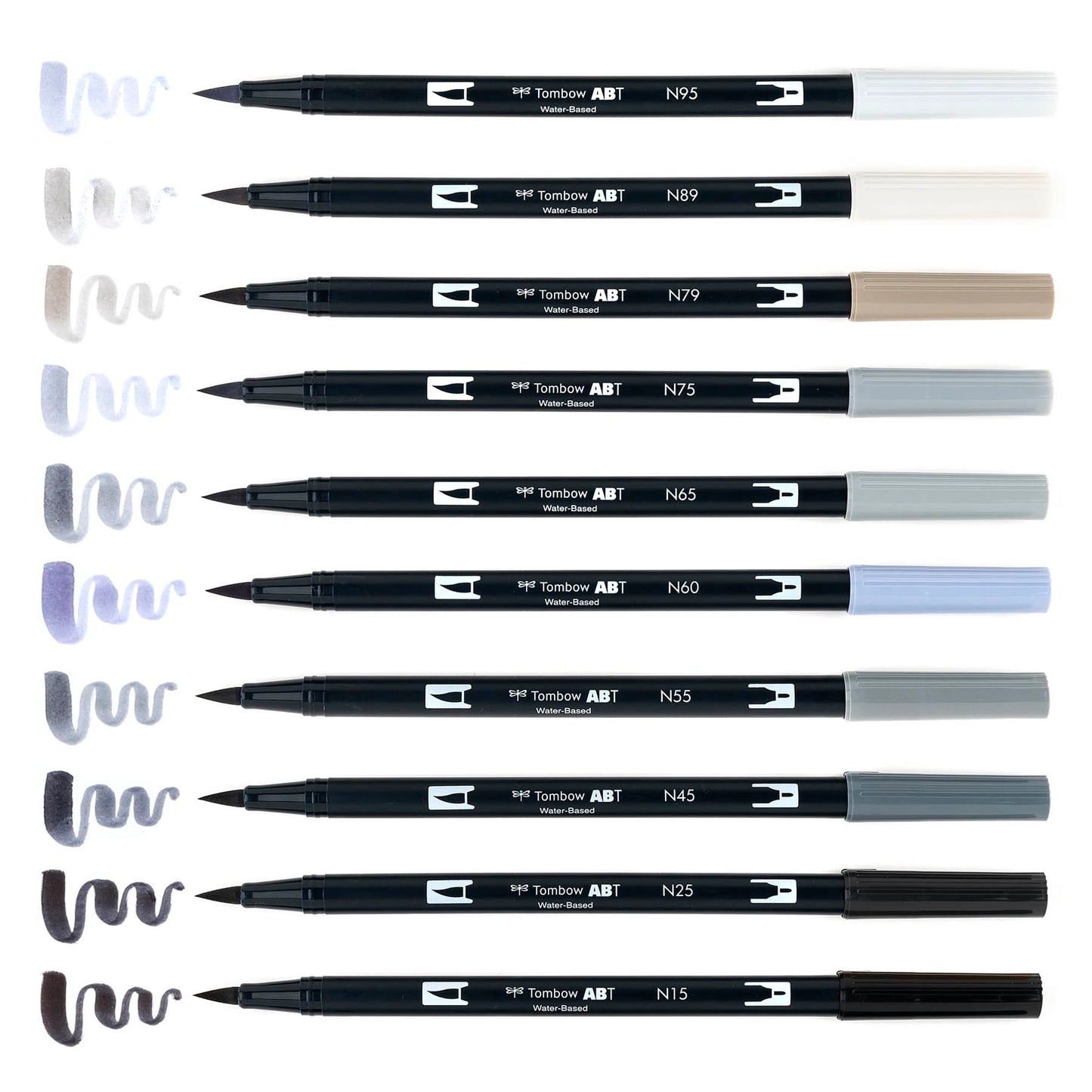 Tombow Dual Brush Pen Set- Grayscale