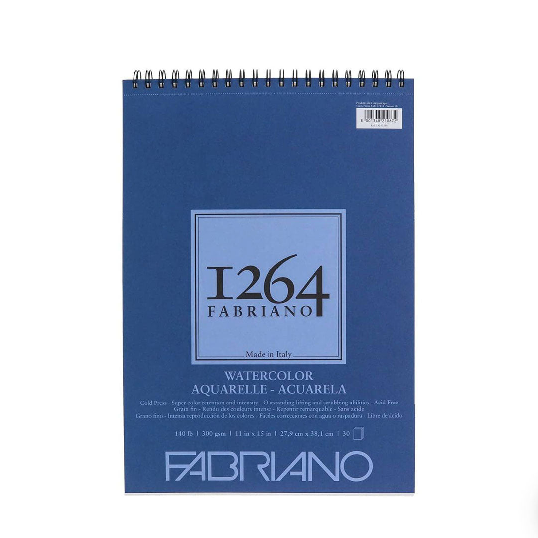 Fabriano 1264 - Watercolor Spiral Bound - Cold Press 140lb
