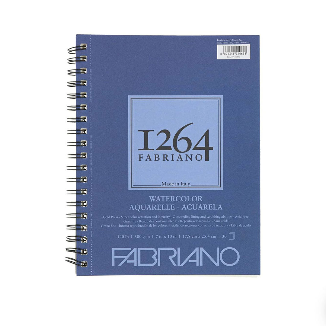 Fabriano 1264 - Watercolor Spiral Bound - Cold Press 140lb