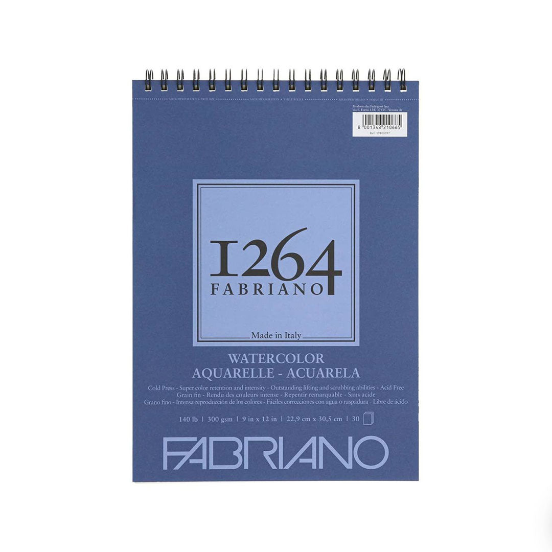 Fabriano 1264 - Watercolor Spiral Bound - Cold Press 140lb