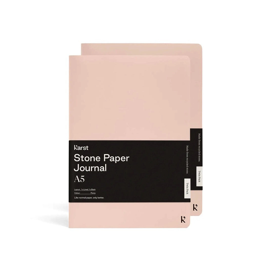 A5 Softcover Stone Paper Daily Journal Twin Pack
