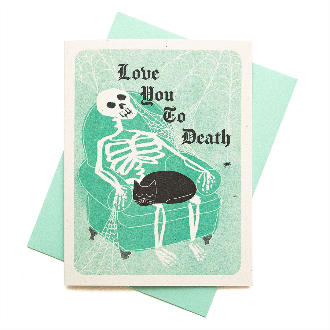 Love you to Death- Risograph Card