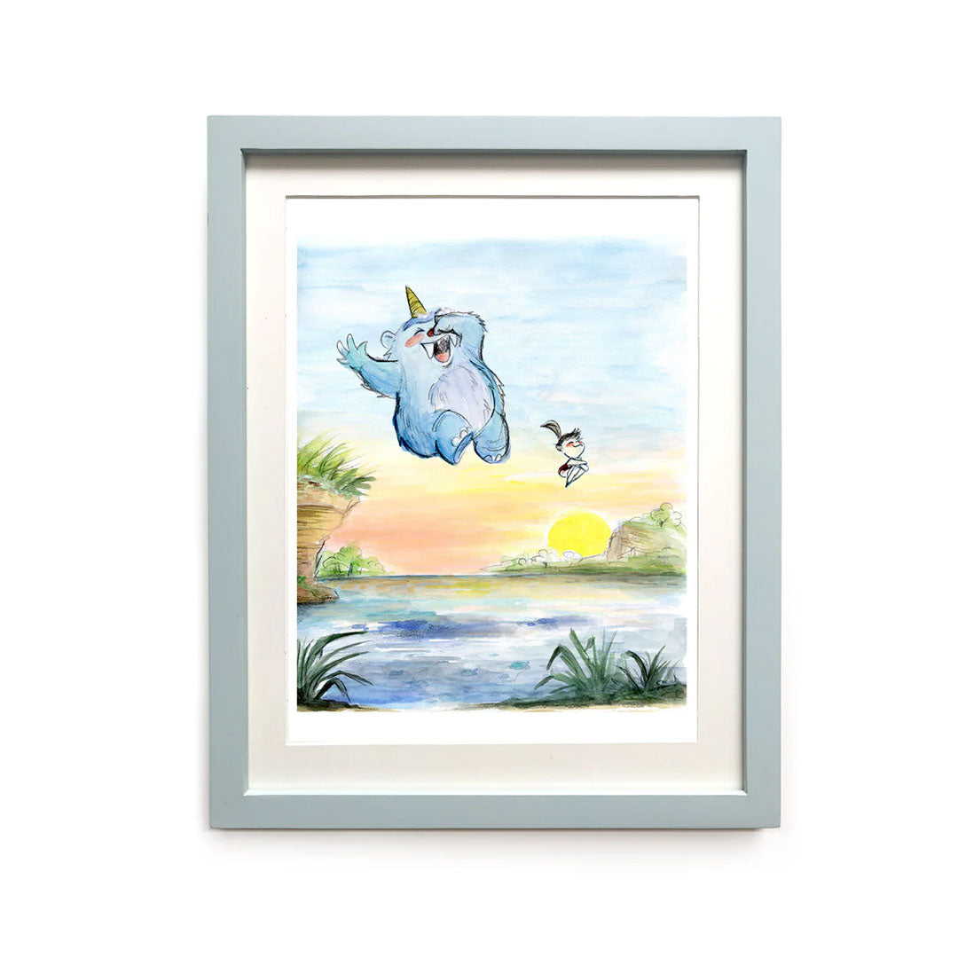 Monster Cannon Ball Art Print