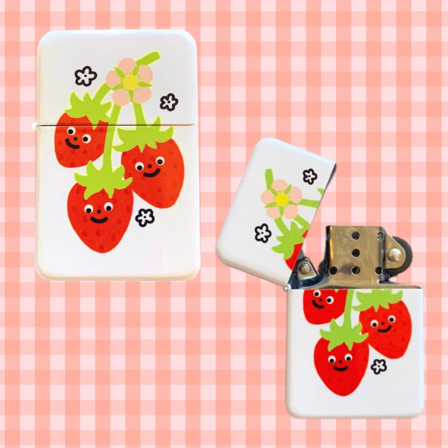Sweet Strawberry Refillable Lighter- The Peach Fuzz