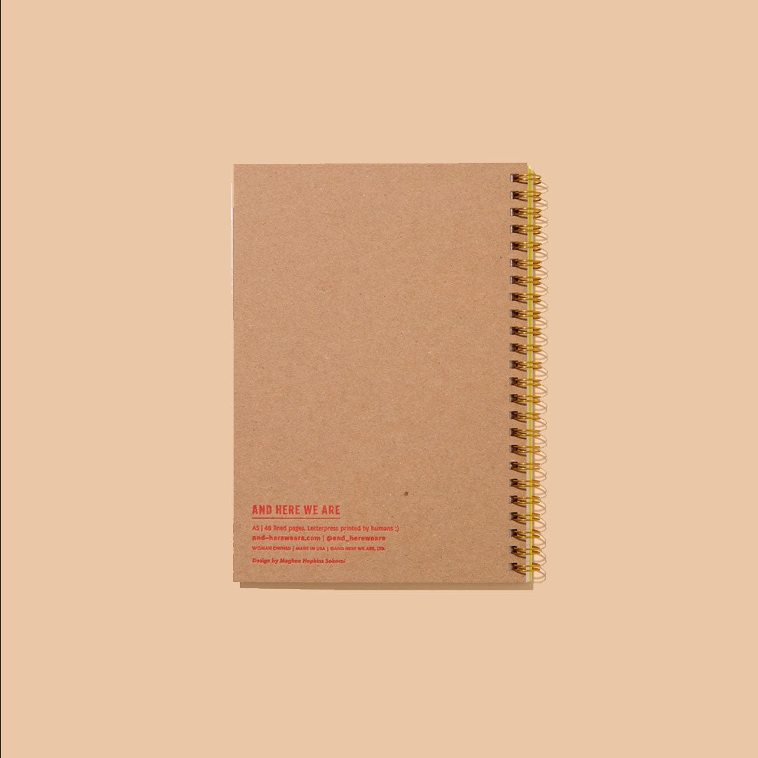 Hot Dog Letterpress Spiral Notebook