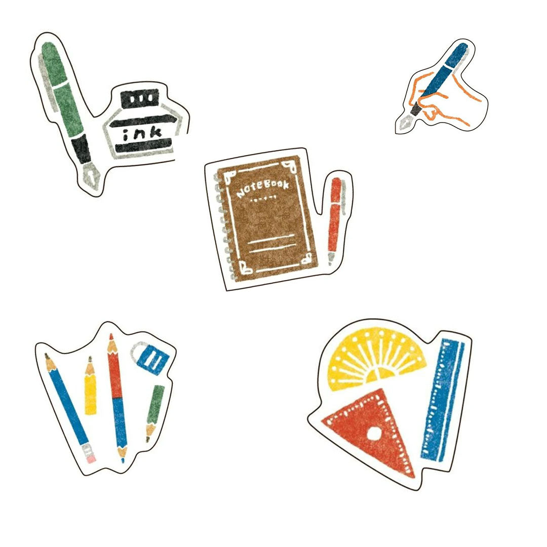 Stationery Washi Sticker Flake Set