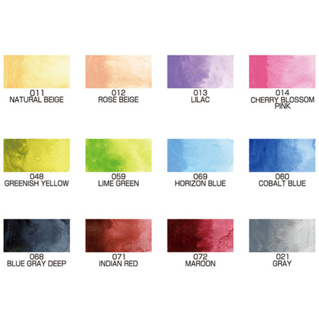 Kuretake Gansai Tambi Watercolor Set - 12 Color Pastel