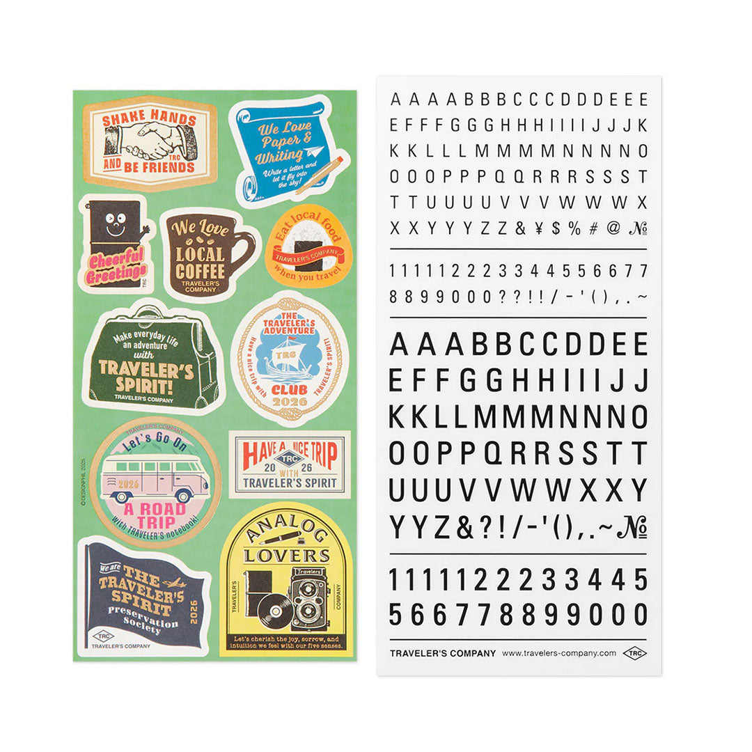 TRAVELER'S Notebook Customize Sticker Set for Diary 2026