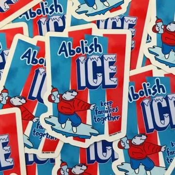 Abolish ICE sticker- The Peach Fuzz