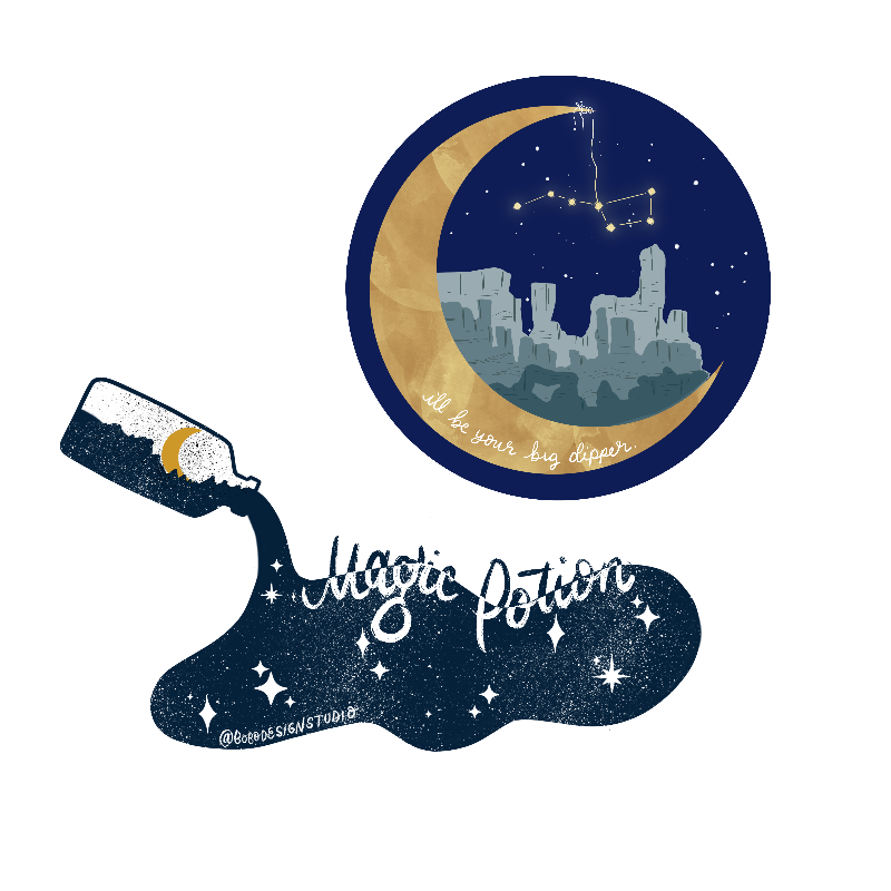 Celestial Celebrations Sticker Bundle with two stickers by bobo design studio