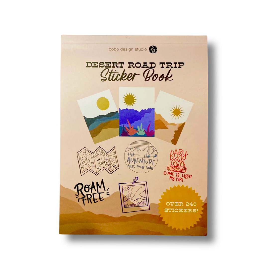 a picture of the desert road trip sticker book