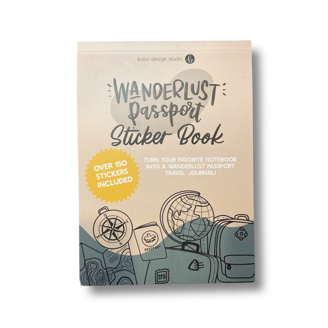 wanderlust passport sticker book