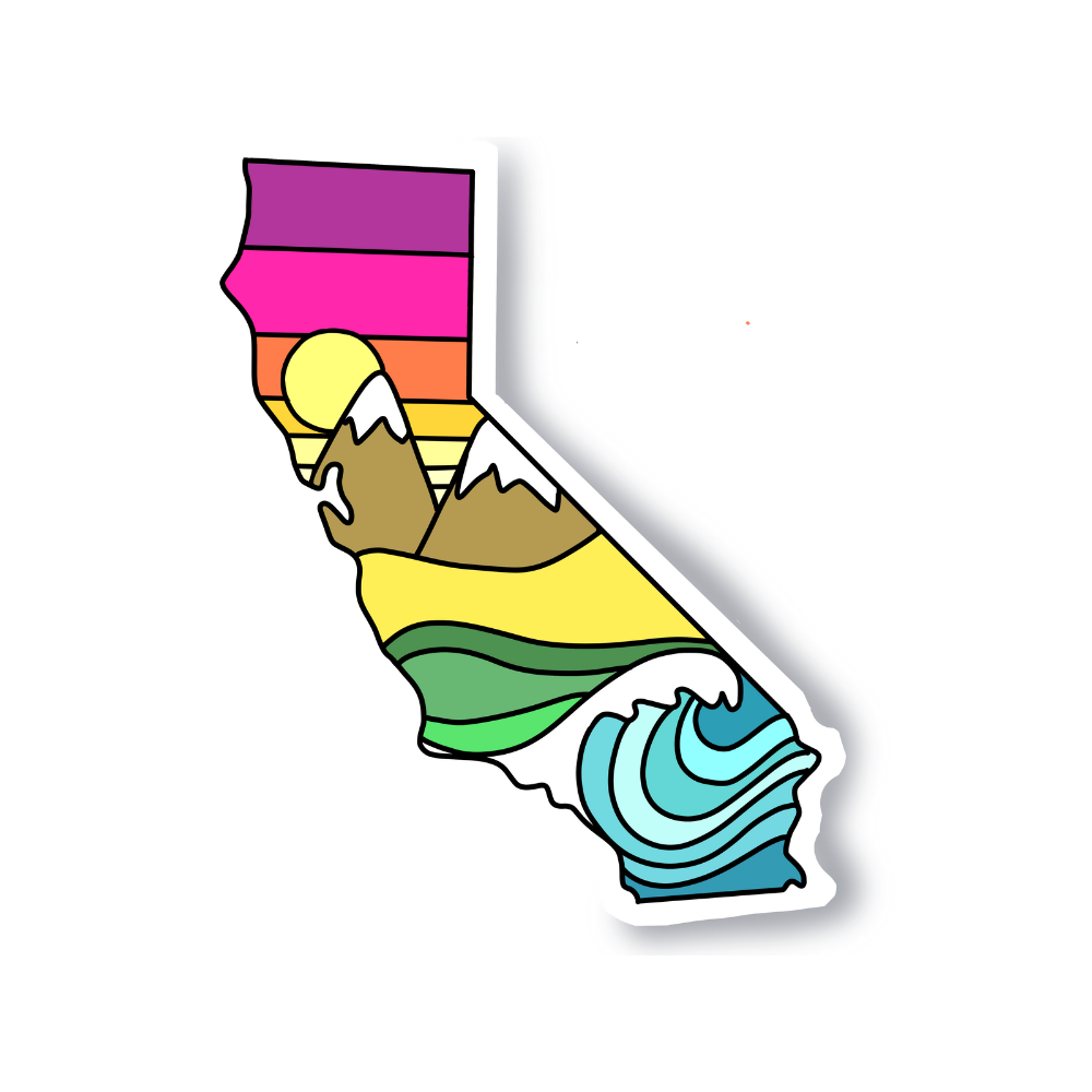 bobo design studio vinyl california sticker on background