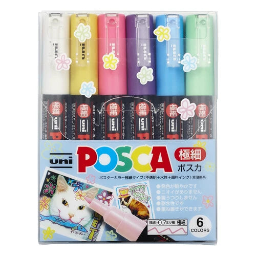 Posca Ultra Fine .70mm Paint Pen Set
