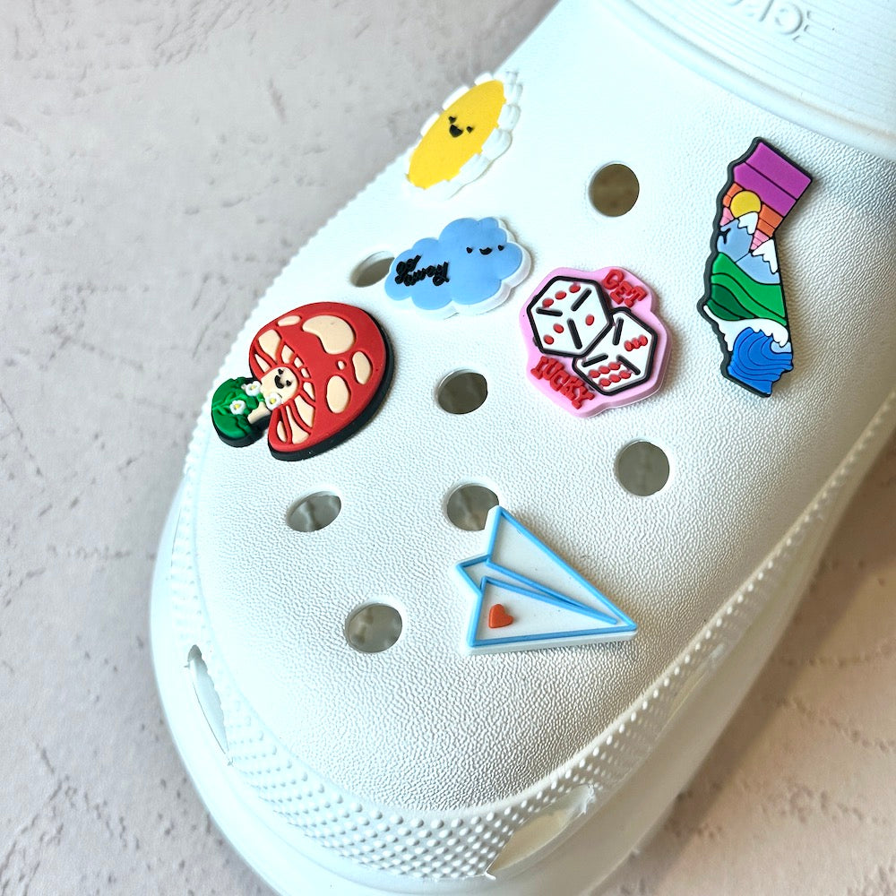Shoe Charms - Mushroom, Cloud, Sun Flower