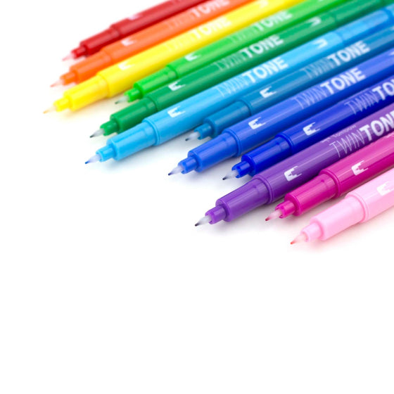 TwinTone 12 Marker Set - Tombow - Rainbow