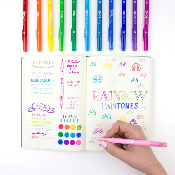 TwinTone 12 Marker Set - Tombow - Rainbow