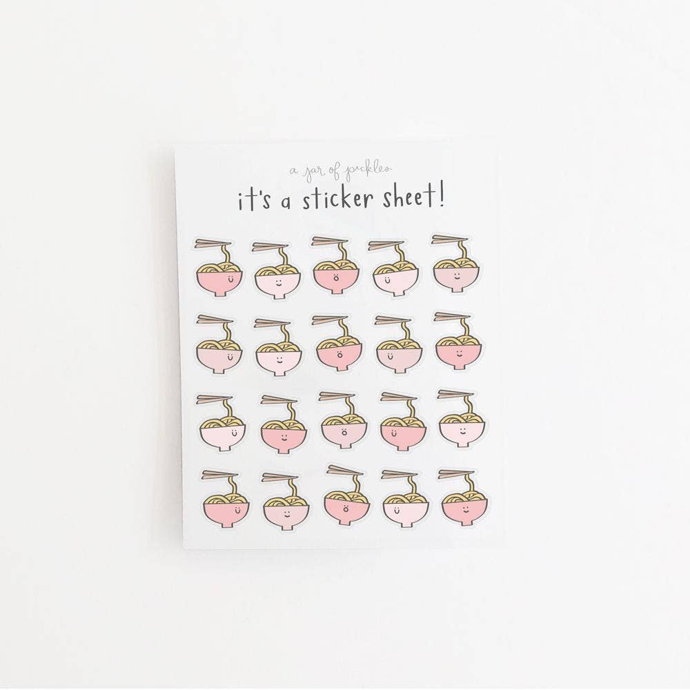 Mini Noodle Clear Sticker Sheet