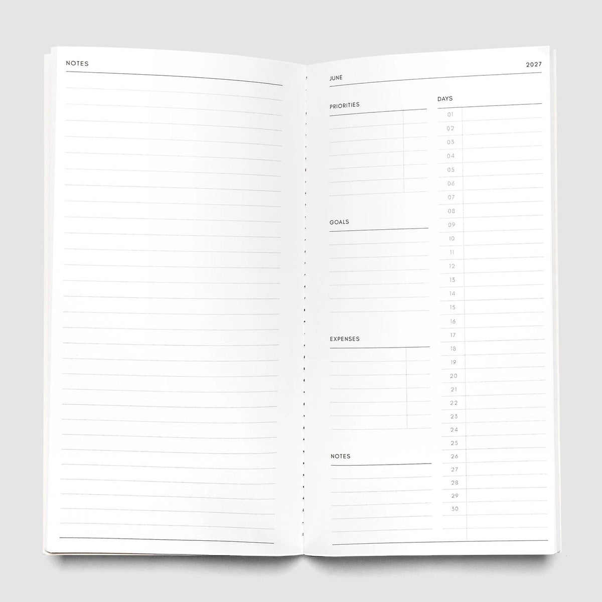 2027 Dated Travel Notebook | Monthly | A5 Slim