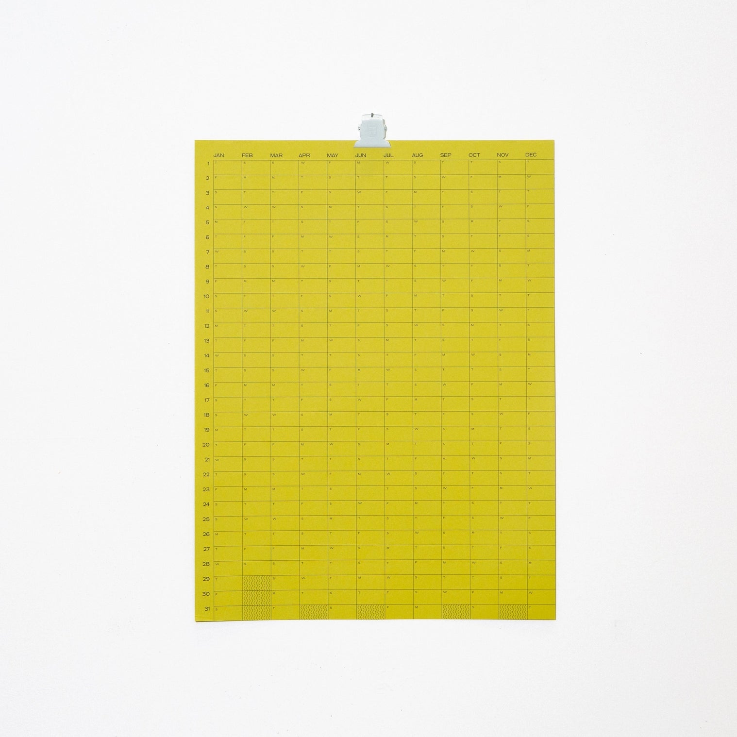 2026 Yearly Wall Calendar | Chartreuse