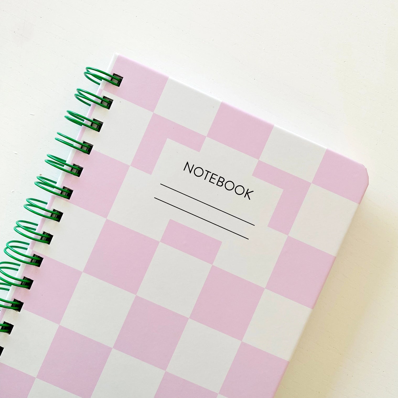 Spiral Multi Paper Notebook- Pink Checkered