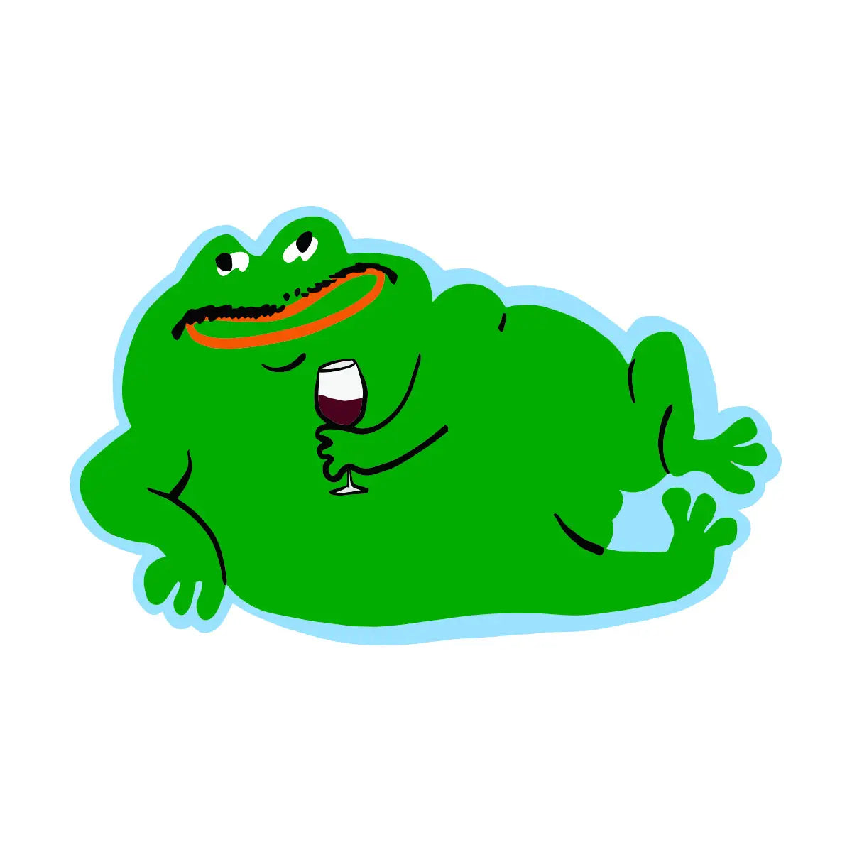 Wine Frog Sticker - Kristina Micotti – bobo design studio