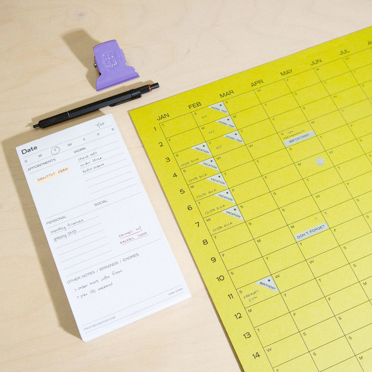 2026 Yearly Wall Calendar | Chartreuse