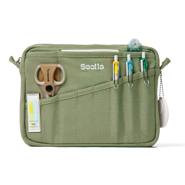 Soolla Studio Stationery Pouch - Ganja Green