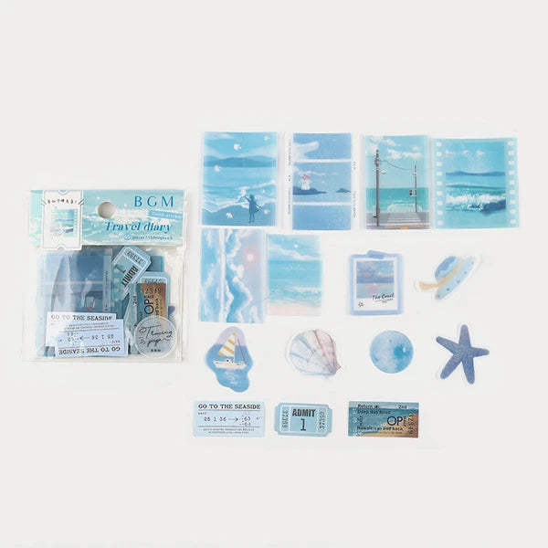 Travel Stickers Washi Flake Pack- BGM
